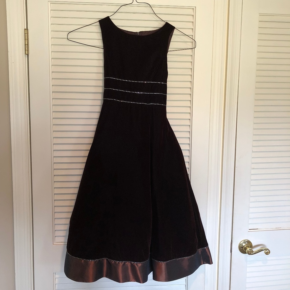 Brown Velvet Dress